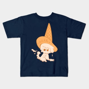 Ice Cream Witch Pup Kids T-Shirt